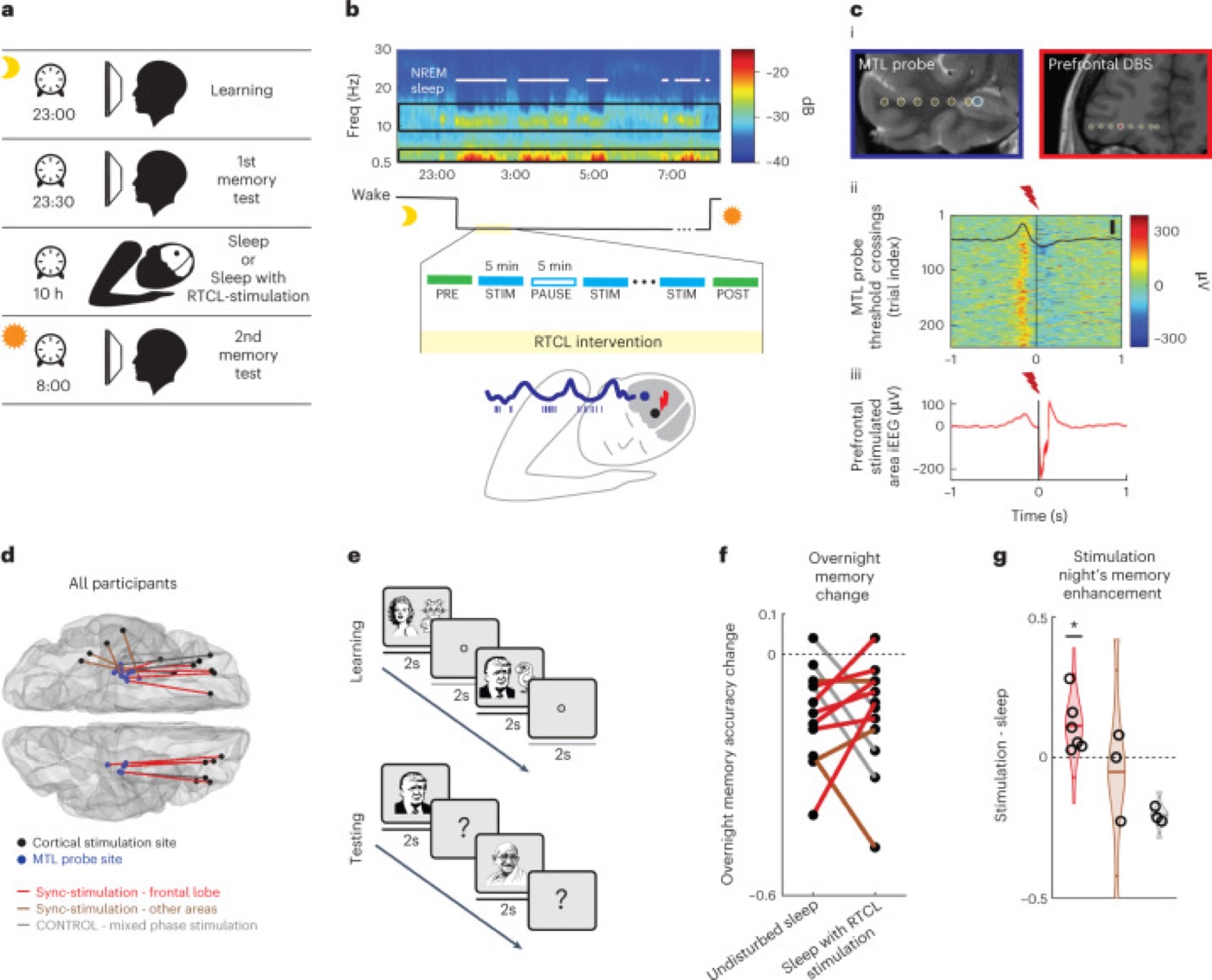 Stimulation in step with sleep. Neocortical stimulation synchronized to medial temporal slow waves improved overnight recognition memory.